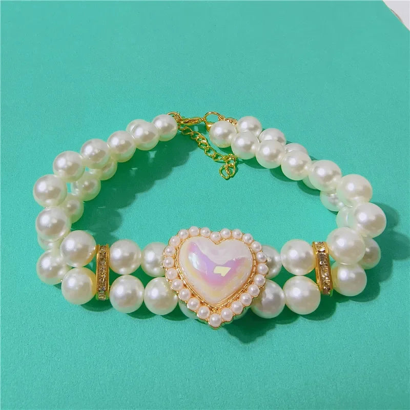 Collar Doble Corazón Brillante