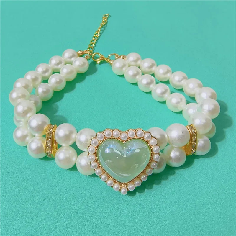 Collar Doble Corazón Brillante