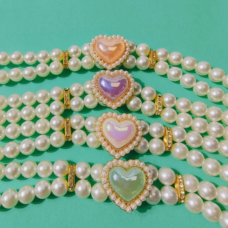 Collar Doble Corazón Brillante