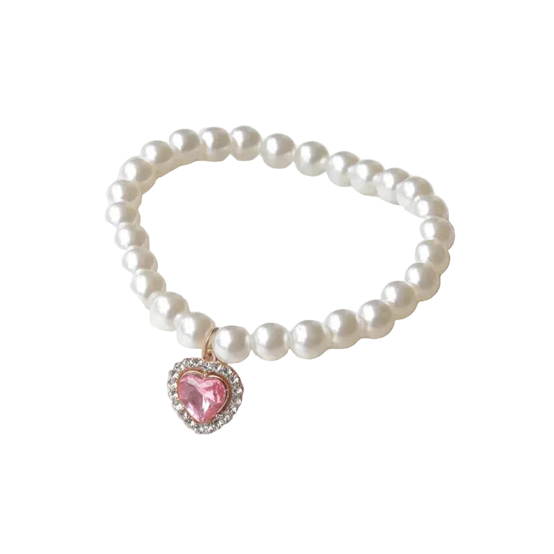 Collar Perlas y Corazón