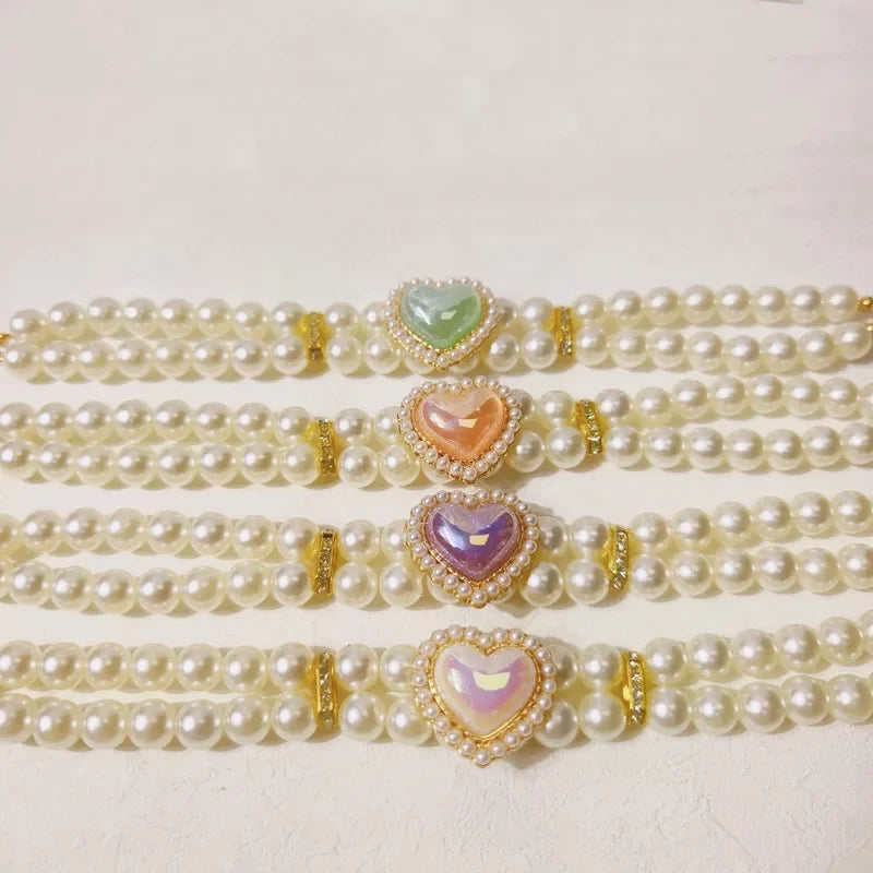 Collar Doble Corazón Brillante