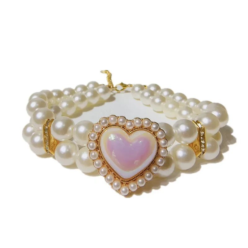 Collar Doble Corazón Brillante