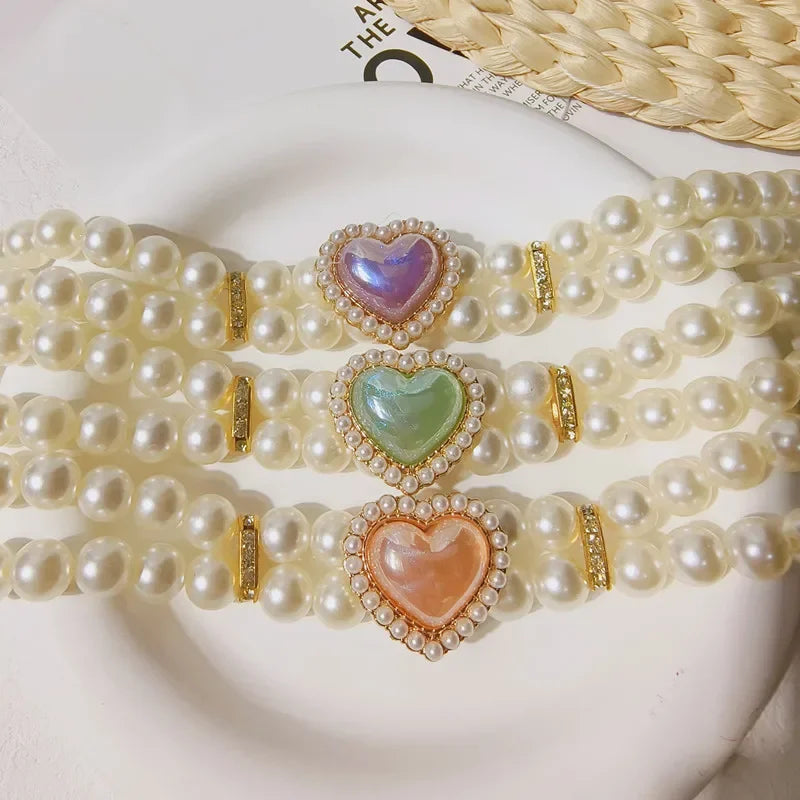 Collar Doble Corazón Brillante