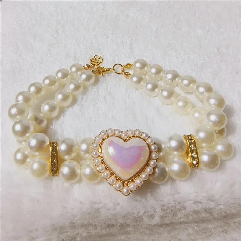 Collar Doble Corazón Brillante