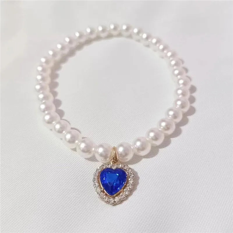 Collar Perlas y Corazón