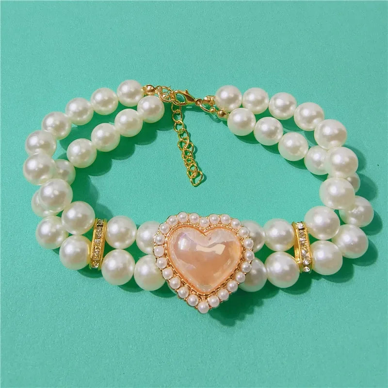 Collar Doble Corazón Brillante