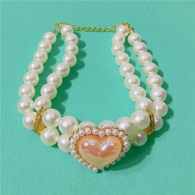 Collar Doble Corazón Brillante