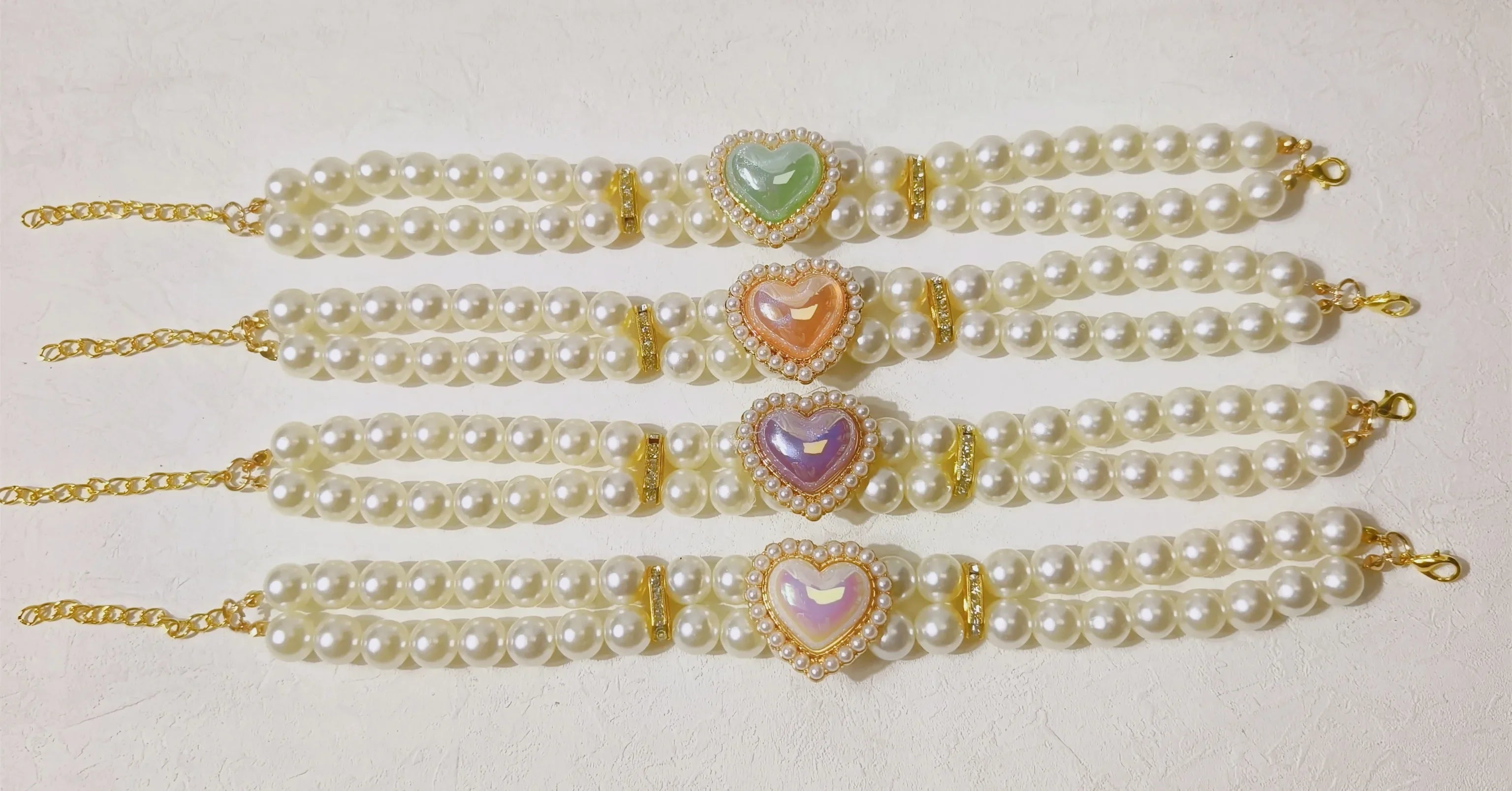 Collar Doble Corazón Brillante