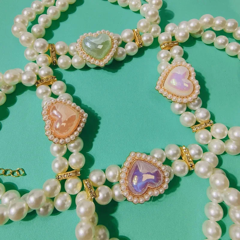 Collar Doble Corazón Brillante