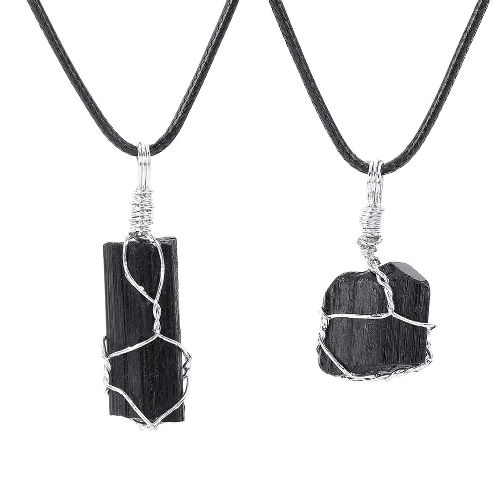 Colgante Turmalina Negra Piedra Protección