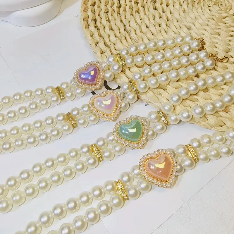 Collar Doble Corazón Brillante