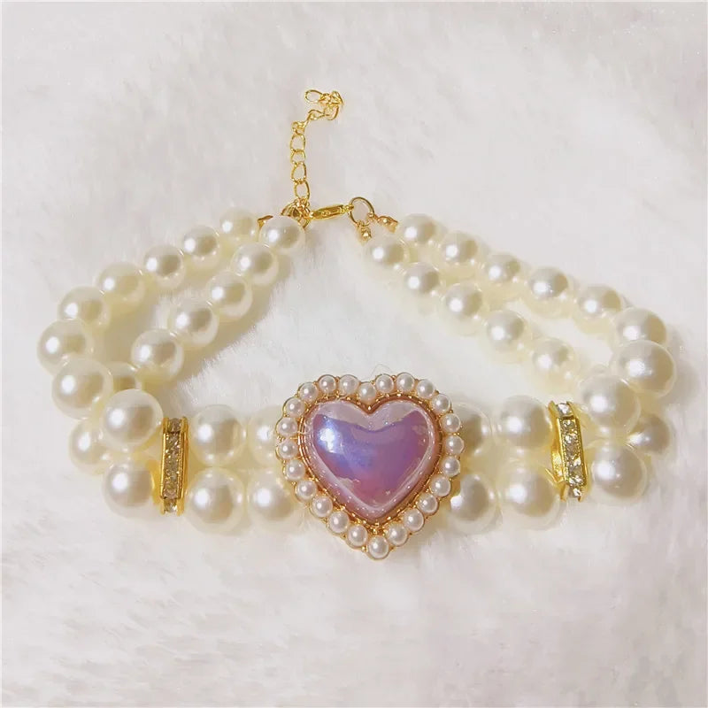 Collar Doble Corazón Brillante