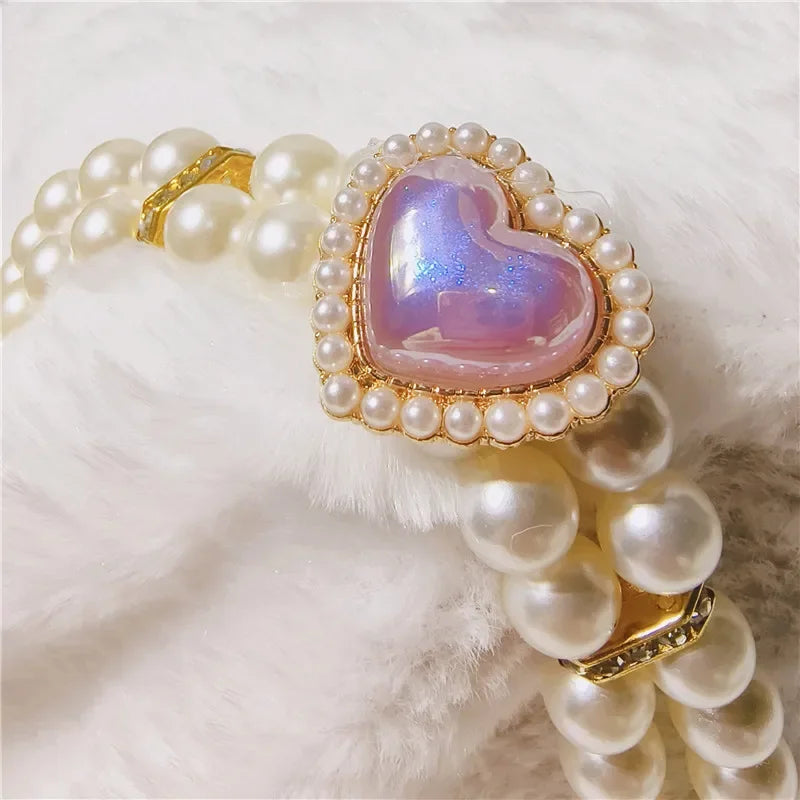 Collar Doble Corazón Brillante