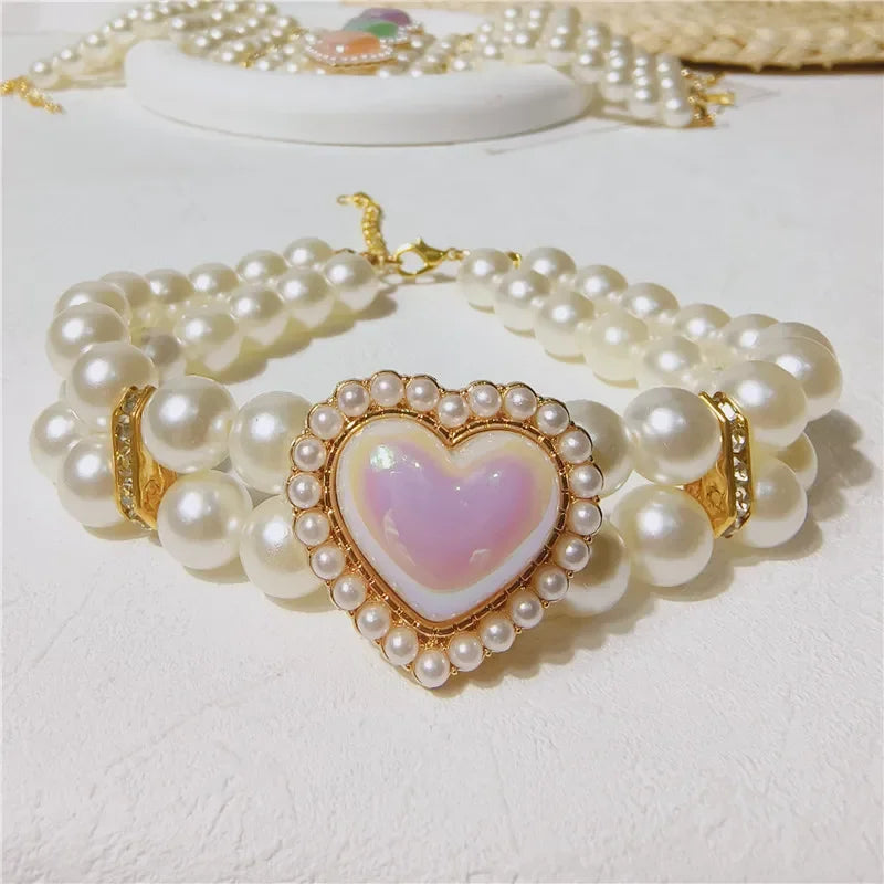 Collar Doble Corazón Brillante