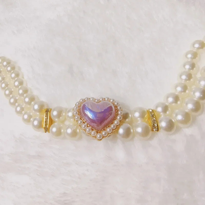 Collar Doble Corazón Brillante